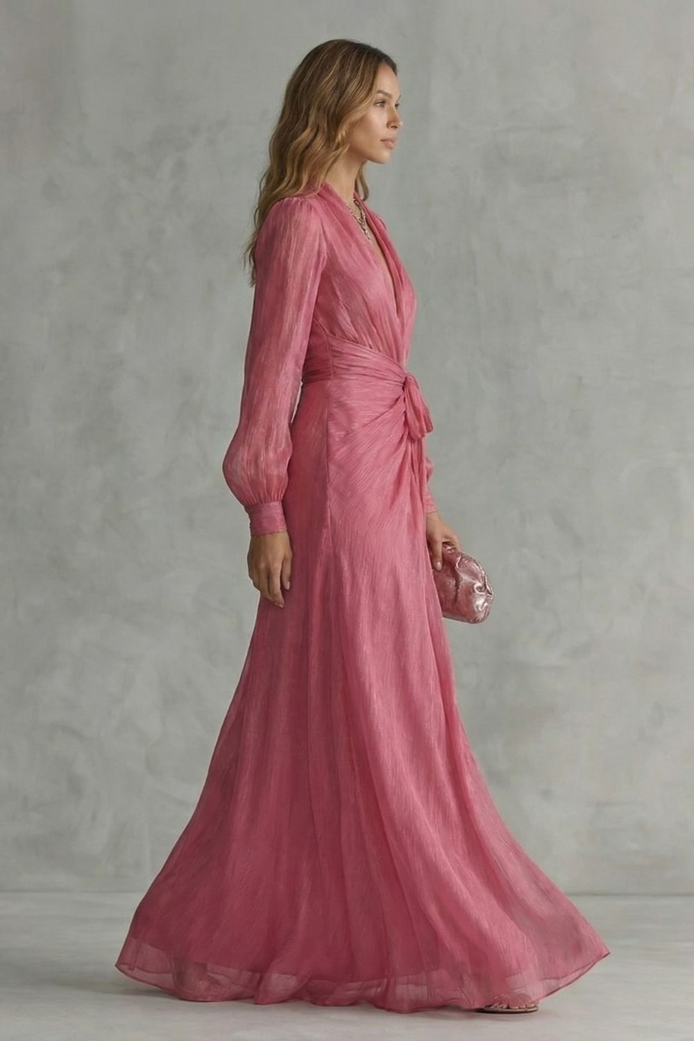 Jennifer Chiffon Wrap Maxi Dress