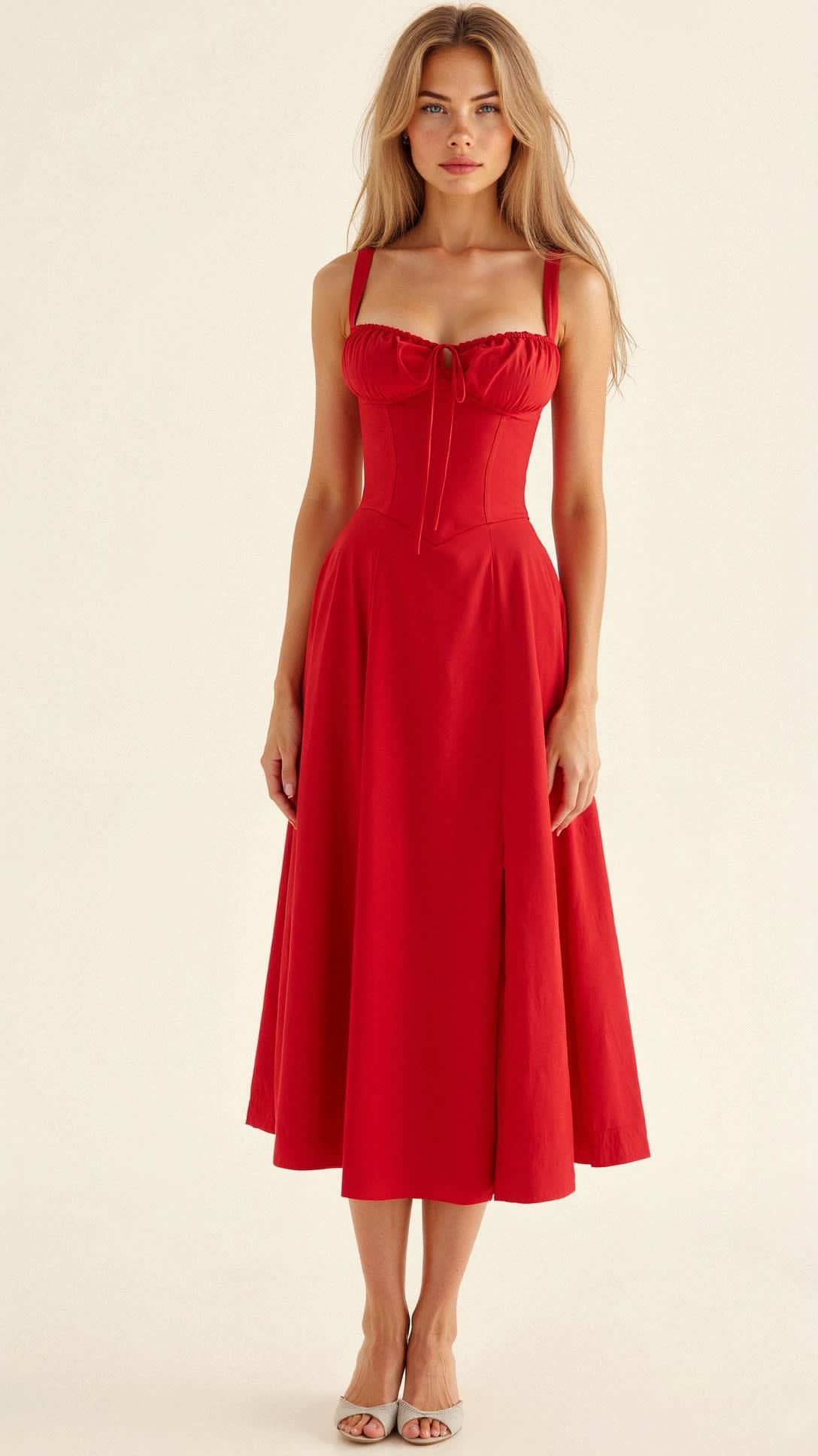 Jeanette Floral Satin Midi Dress