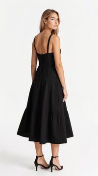 Jeanette Floral Satin Midi Dress