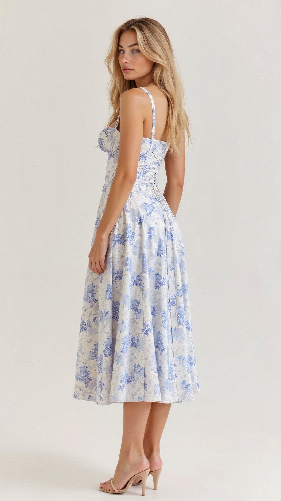 Jeanette Floral Satin Midi Dress_9