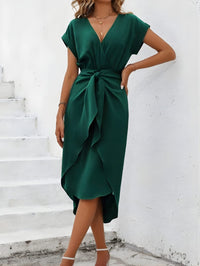 Renata Belted Wrap Midi Dress
