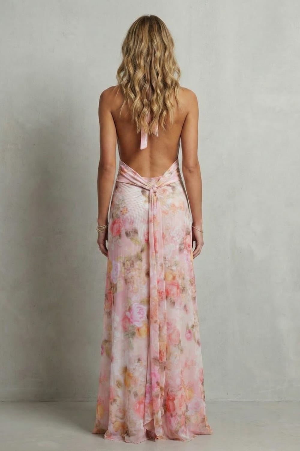 Ainsley Floral V Neck Maxi Dress_4