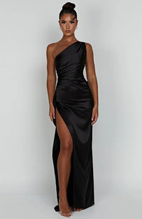 Mabelle Satin Split Maxi Dress