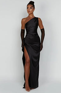 Mabelle Satin Split Maxi Dress