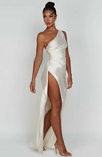 Mabelle Satin Split Maxi Dress