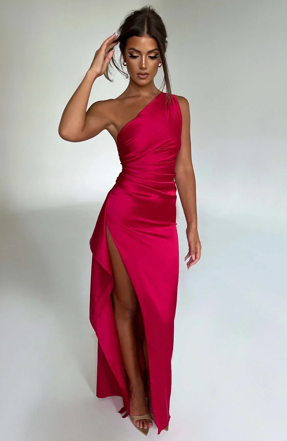 Mabelle Satin Split Maxi Dress