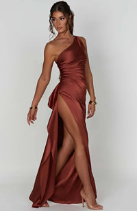 Mabelle Satin Split Maxi Dress