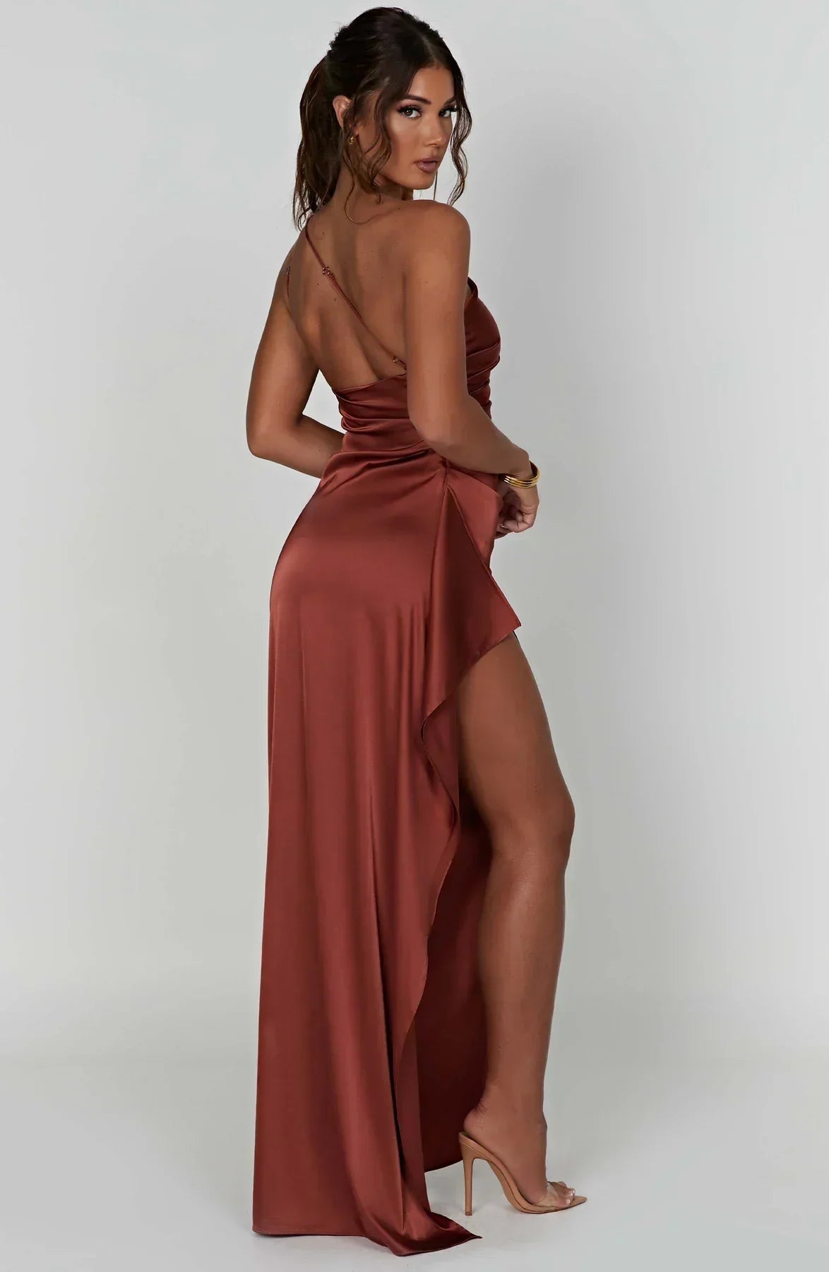 Mabelle Satin Split Maxi Dress