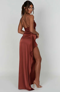Mabelle Satin Split Maxi Dress