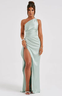 Mabelle Satin Split Maxi Dress