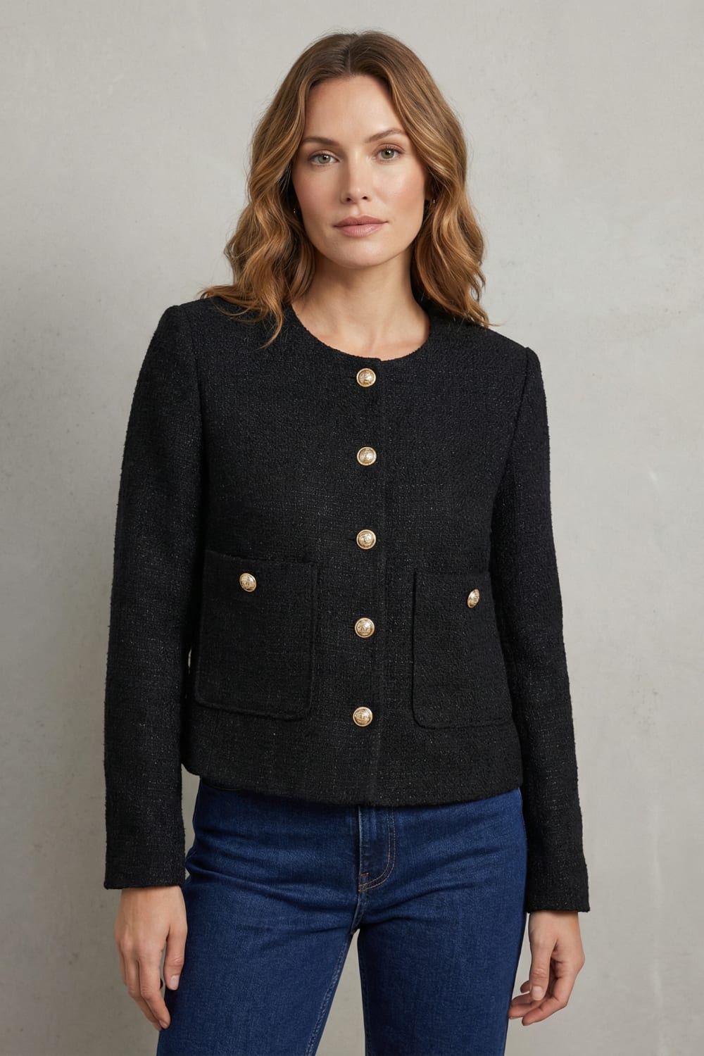 Ottoline Cropped Tweed Blazer_2