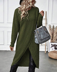 Emily Oversized Asymmetrical Long Sleeve Tunic Sweater
