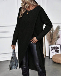 Emily Oversized Asymmetrical Long Sleeve Tunic Sweater