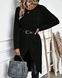 Emily Oversized Asymmetrical Long Sleeve Tunic Sweater