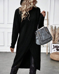 Emily Oversized Asymmetrical Long Sleeve Tunic Sweater