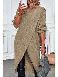 Emily Oversized Asymmetrical Long Sleeve Tunic Sweater