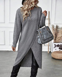 Emily Oversized Asymmetrical Long Sleeve Tunic Sweater