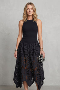 Jetta Lace Sleeveless Midi Dress