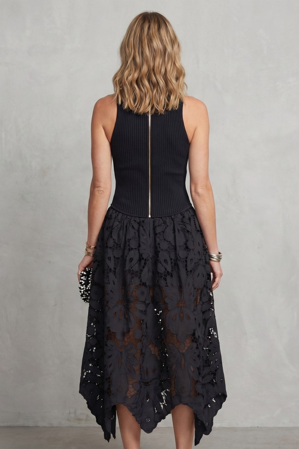 Jetta Lace Sleeveless Midi Dress