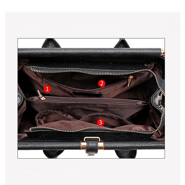 Bernadette Croc Embossed Leather Handbag