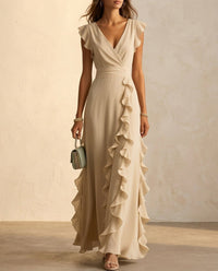 Carys Ruffle Wedding Guest Maxi Dress