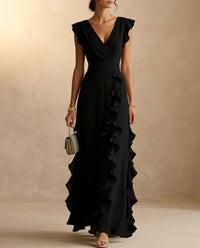 Carys Ruffle Wedding Guest Maxi Dress
