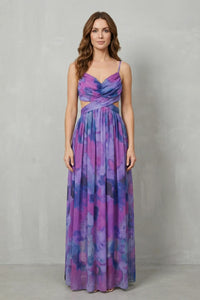 Koa Printed V Neck Maxi Dress