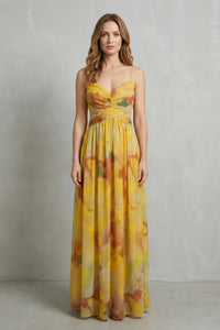Koa Printed V Neck Maxi Dress