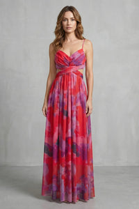 Koa Printed V Neck Maxi Dress