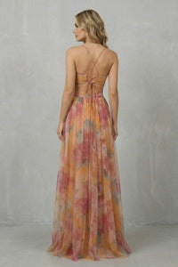 Koa Printed V Neck Maxi Dress