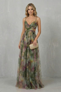 Koa Printed V Neck Maxi Dress