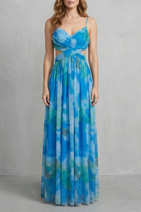 Koa Printed V Neck Maxi Dress