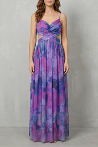 Koa Printed V Neck Maxi Dress