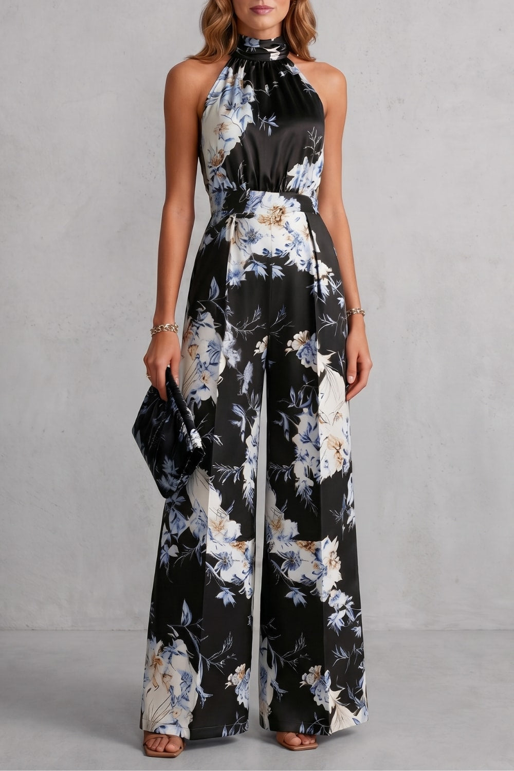 Lulu Floral Wide Leg Jumpsuit