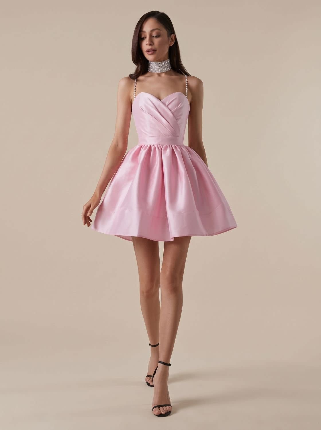 Ellie Satin Sweetheart Party Mini Dress