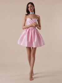 Ellie Satin Sweetheart Party Mini Dress
