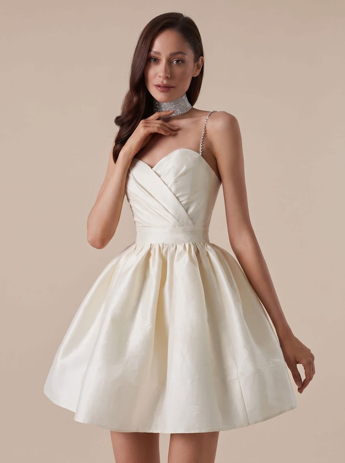 Ellie Satin Sweetheart Party Mini Dress