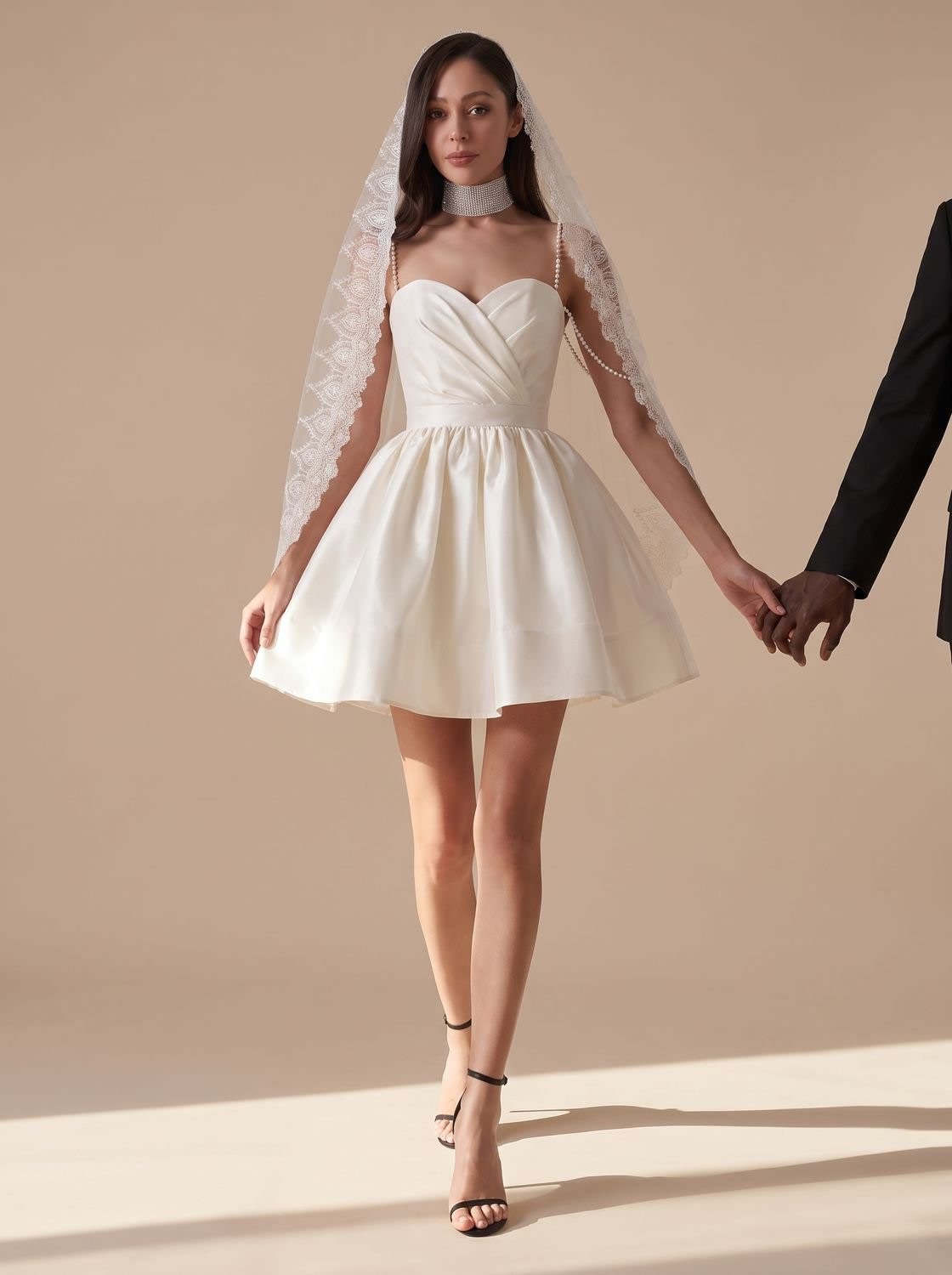 Ellie Satin Sweetheart Party Mini Dress
