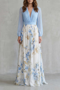 Niamh Floral Chiffon Maxi Dress