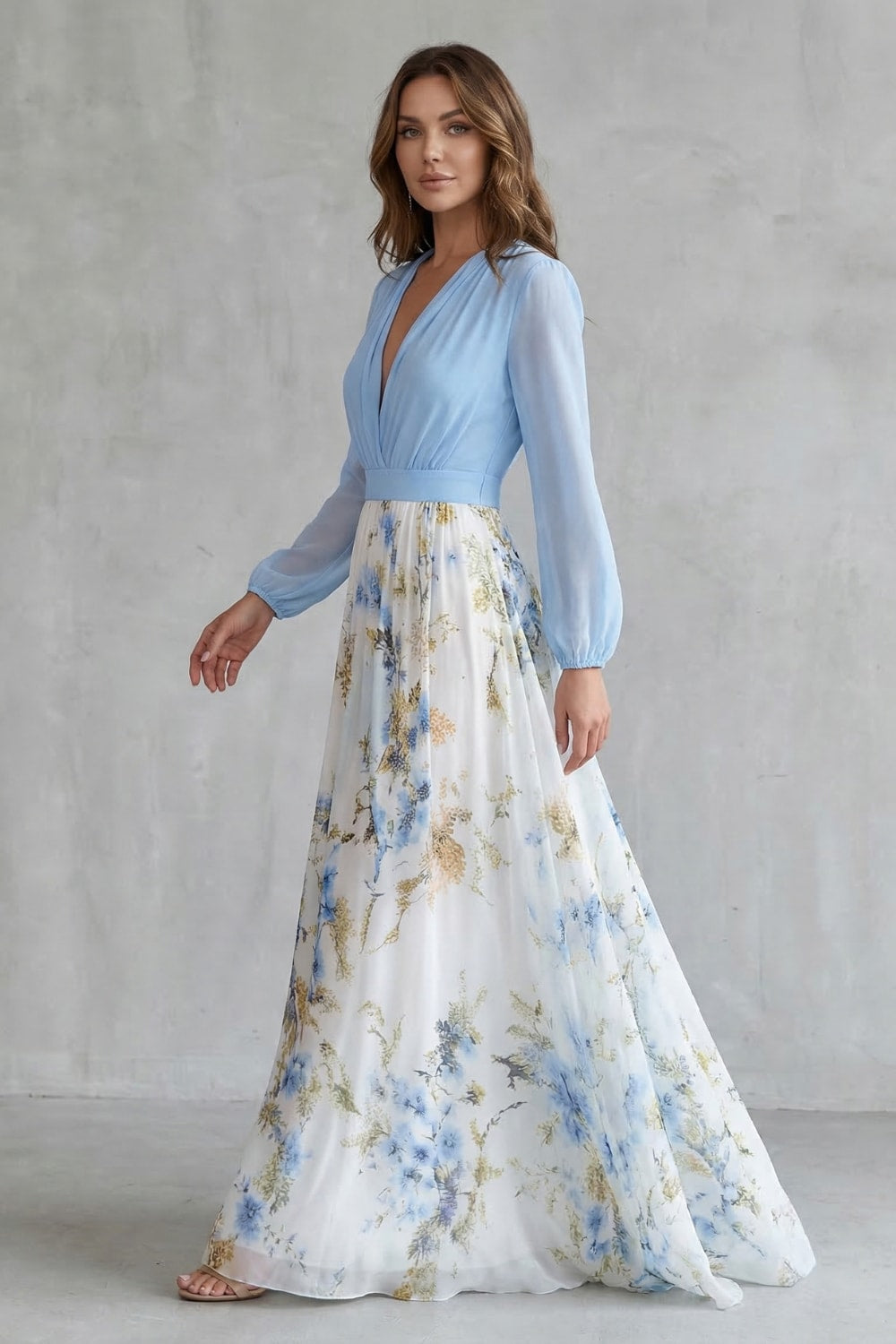 Adelie Floral Long Sleeve Maxi Dress