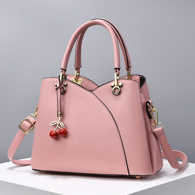 Arlene Cherry Charm Top Handle Handbag