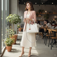 Arlene Cherry Charm Top Handle Handbag