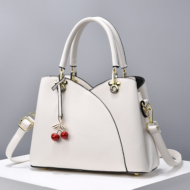 Arlene Cherry Charm Top Handle Handbag