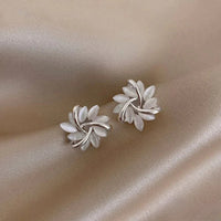 Ada Opal Flower Drop Earrings Gold and Silver