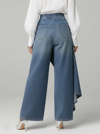 Jessie Wrap Front Wide Leg Jeans