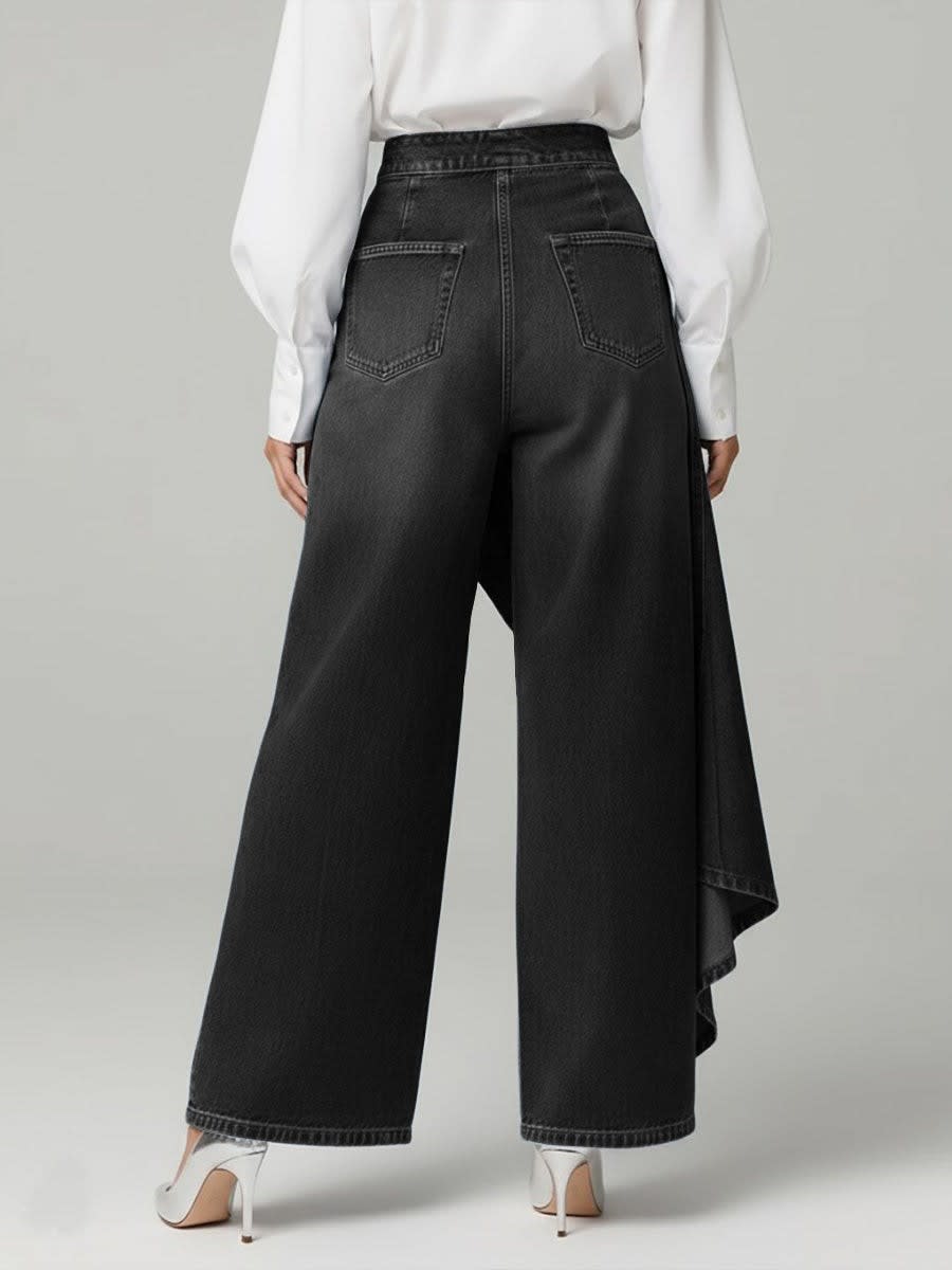 Jessie Wrap Front Wide Leg Jeans
