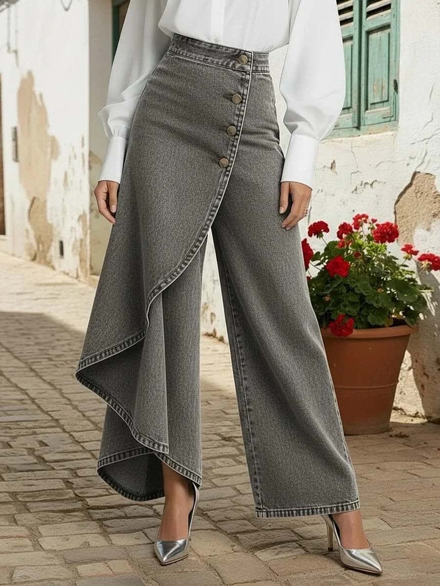 Jessie Wrap Front Wide Leg Jeans_7
