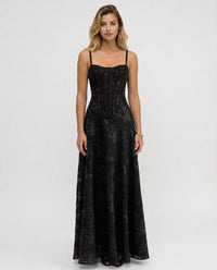 Theodora Corset Bodice Maxi Dress