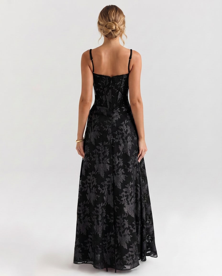 Theodora Corset Bodice Maxi Dress