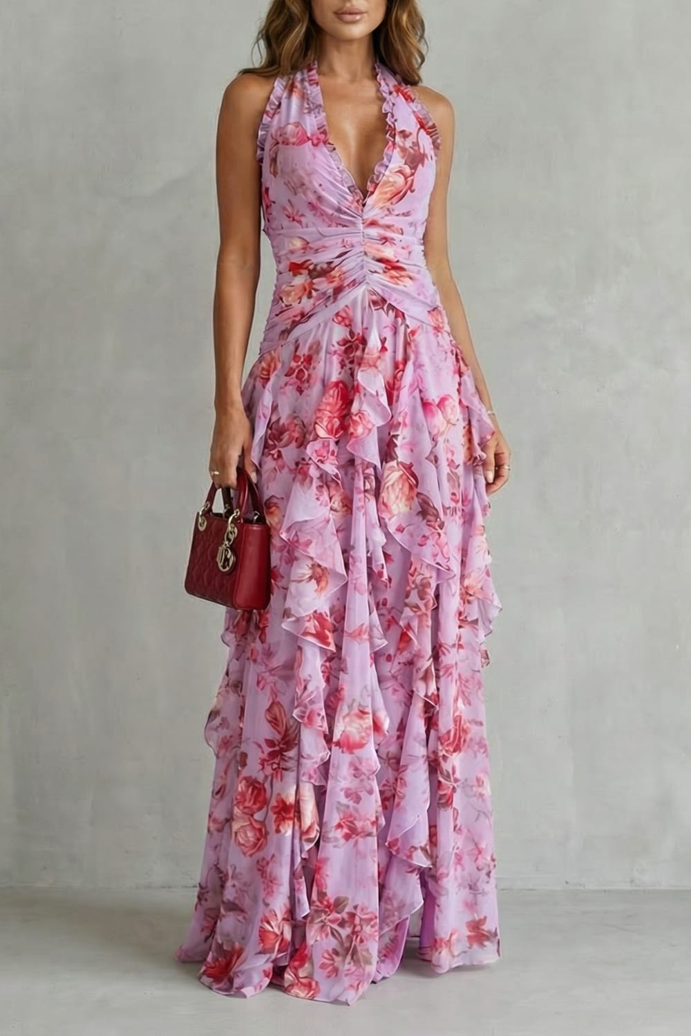 Tiana Floral Ruffle Maxi Dress_1